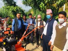 मुख्यमन्त्री ग्रामिण विकास कार्यक्रमको आर्थिक सहयोगमा ७५% अनुदानमा हाते ट्याक्टर वितरण कार्यक्रम